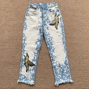 LF Carmar Juliet Acid Wash Embroidered Jeans